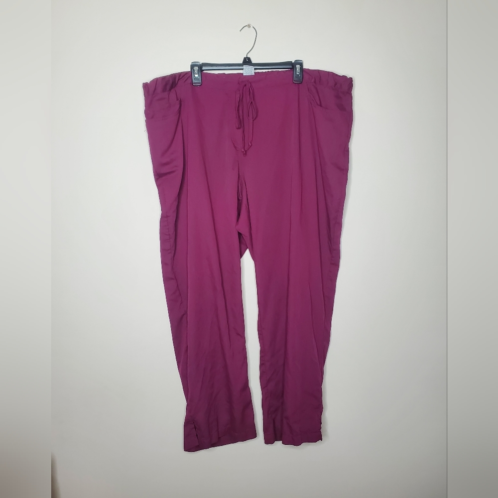 Grey’s Anatomy Scrubs Womens Burgundy Plum Purple Maroon‎ Pants 4XL